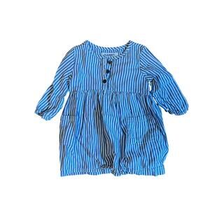 Old Navy Seersucker Long Sleeve Toddler Dress | 12-18mo